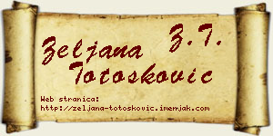 Željana Totošković vizit kartica